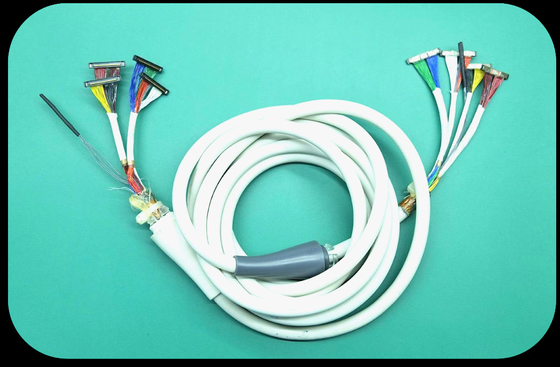Asambleas de cable coaxial automotrices sólidas del arnés de cable médico de la máquina del ultrasonido