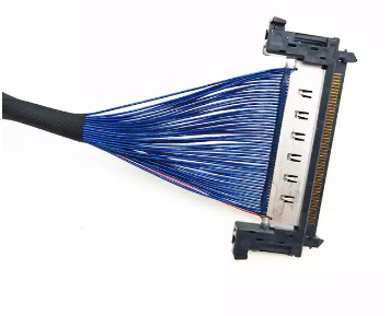 Asambleas de cable coaxil del micrófono de AWG44 0.5m m, asamblea de cable de 170m m LVDS