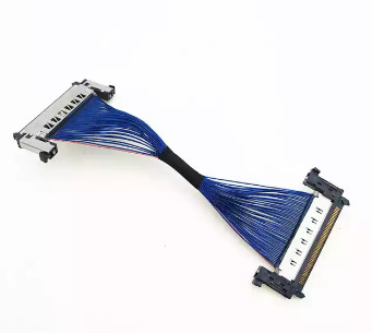 Asambleas de cable coaxil del micrófono de AWG44 0.5m m, asamblea de cable de 170m m LVDS