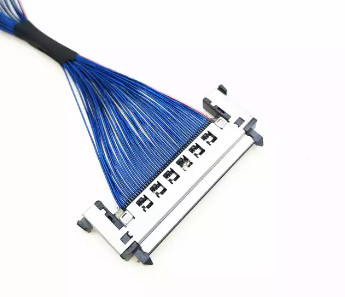 Asambleas de cable coaxil del micrófono de AWG44 0.5m m, asamblea de cable de 170m m LVDS