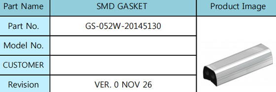 Junta que protege de Smt Emi Gasket 20m m de la galjanoplastia del Au del silicón