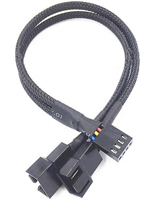 3 4 Pin Power Extension Cable, cable trenzado del arnés de poder