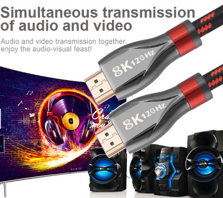 varón del cable 3840p 8k de 3D 2160p 4k Uhd Hdmi al varón LJ 2k