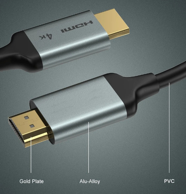 fibra óptica de la asamblea de cable de 60hz HDMI 4k 3840x2160 el 15m