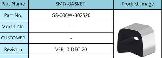 Silicón plano de goma Ring Type Surface Mount Technology de la junta de SMD 25m m